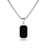 Hip Hop Stainless Steel Alloy Square Pendant Men's Cross Chain Necklace With Animal Zodiac Pattern And Electroplating Treatment