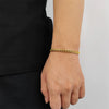 Hip Hop Stainless Steel Geometric Cuban Bracelet With Spring Buckle And Round Grinding Electroplating For Unisex
