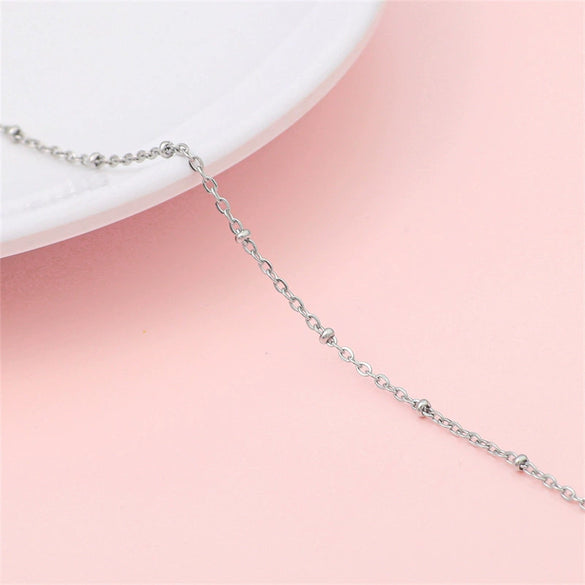 Hip Hop Stainless Steel Y2k Ancient Silver Diy Handmade Jewelry Chain Bracelet Necklace Accessories