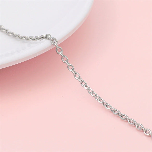 Hip Hop Stainless Steel Y2k Ancient Silver Diy Handmade Jewelry Chain Bracelet Necklace Accessories