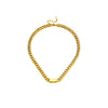 Hip Hop Street Heavy Industry Thick Regular Chain Titanium Steel Necklace With Geometric Pattern And Electroplating Cold Exaggerated Gold Clavicle Chain For Unisex All Match