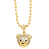 Hip-Hop Streetwear Bear Copper 18k Gold Plated Zircon Pendant Necklace In Bulk