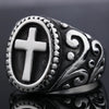 Hip-Hop Streetwear Color Block 304 Stainless Steel Carving Men'S Rings
