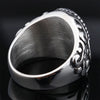 Hip-Hop Streetwear Color Block 304 Stainless Steel Carving Men'S Rings