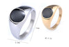 Hip-Hop Streetwear Geometric 316 Stainless Steel  Men'S Rings