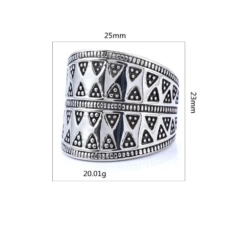 Hip-Hop Streetwear Geometric 304 Stainless Steel Men'S Rings