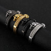 Hip-Hop Streetwear Skull Stainless Steel Plating 18K Gold Plated Halloween Men'S Bangle