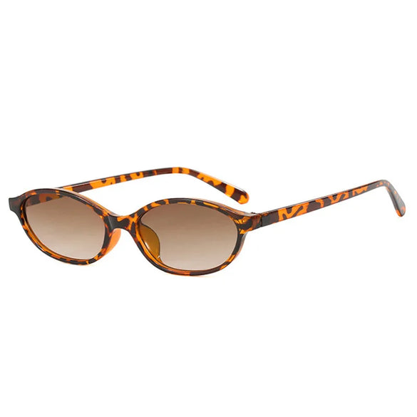 Hip-Hop Streetwear Solid Color Ac Oval Frame Full Frame Women'S Sunglasses