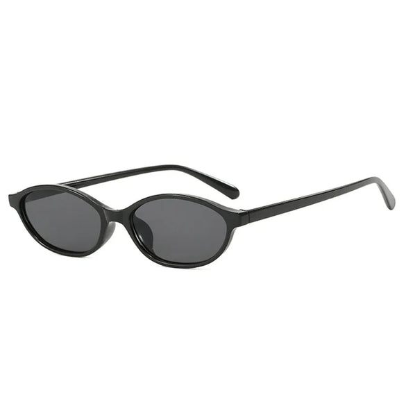 Hip-Hop Streetwear Solid Color Ac Oval Frame Full Frame Women'S Sunglasses