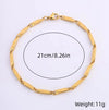 Hip-Hop Streetwear Solid Color Titanium Steel 18K Gold Plated Unisex Bracelets