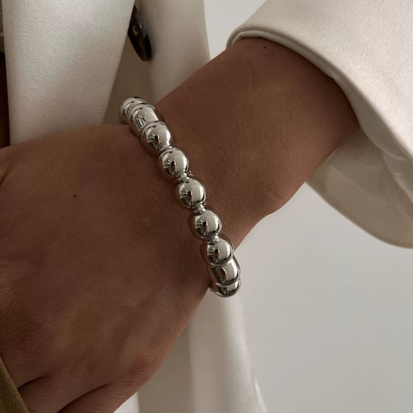 Hip Hop Style Alloy Exaggerated Irregular Wide Bracelet With Electroplating