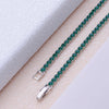 Hip Hop Style Inlaid Zircon Necklace With Snake Bone Chain