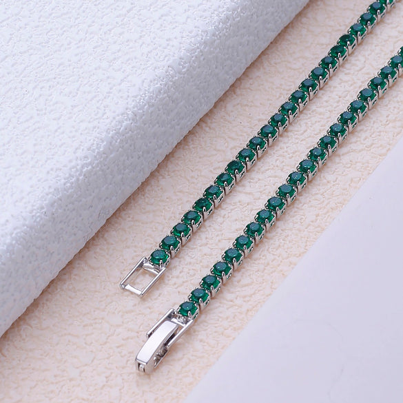 Hip Hop Style Inlaid Zircon Necklace With Snake Bone Chain