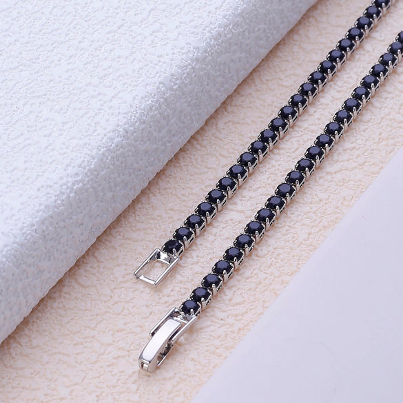 Hip Hop Style Inlaid Zircon Necklace With Snake Bone Chain
