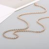 Hip Hop Twist Rope Chain Accessories Titanium Steel Geometric Electroplated Unisex
