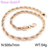 Hip Hop Twist Rope Chain Accessories Titanium Steel Geometric Electroplated Unisex