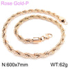 Hip Hop Twist Rope Chain Accessories Titanium Steel Geometric Electroplated Unisex