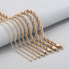Hip Hop Twist Rope Chain Accessories Titanium Steel Geometric Electroplated Unisex