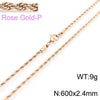Hip Hop Twist Rope Chain Accessories Titanium Steel Geometric Electroplated Unisex