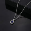 Hip-hop Vintage Style Simple Style Square Stainless Steel Alloy Plating Inlay Zircon Silver Plated Pendant Necklace