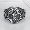 Hip-Hop Vintage Style Tree 304 Stainless Steel Plating Carving Men'S Rings