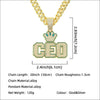 Hiphop Alloy Letter Pendant Necklace With Diamond And Cuban Chain For Men