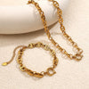 Hiphop Bracelet Stainless Steel 316L Stainless Steel Electroplated Pig Nose Design Women's Jewelry