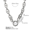 Hiphop Bracelet Stainless Steel 316L Stainless Steel Electroplated Pig Nose Design Women's Jewelry