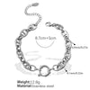 Hiphop Bracelet Stainless Steel 316L Stainless Steel Electroplated Pig Nose Design Women's Jewelry