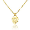 Hiphop Heart Pendant Necklace Copper Plated Brass Jewelry