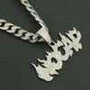 Hiphop Necklace Alloy With Diamond And Alphabet Cuban Chain For Men