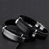 Hiphop Punk Style Twist Braided Doublelayer Titanium Steel Bracelet With Engraving Logo