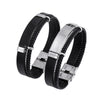 Hiphop Punk Style Twist Braided Doublelayer Titanium Steel Bracelet With Engraving Logo