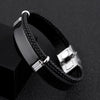 Hiphop Punk Style Twist Braided Doublelayer Titanium Steel Bracelet With Engraving Logo