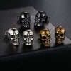 Hiphop Skull Copper Earrings For Men With Electroplating