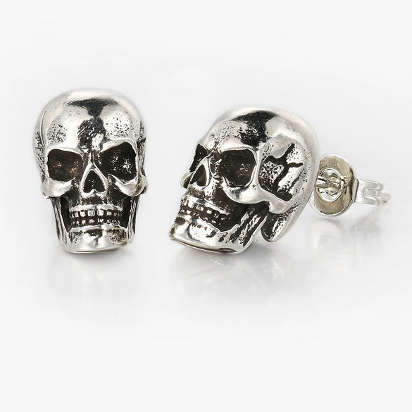 Hiphop Skull Copper Earrings For Men With Electroplating