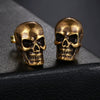 Hiphop Skull Copper Earrings For Men With Electroplating