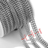 Hiphop Stainless Steel Chain Double Woven Flat Grinding Electroplating