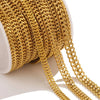 Hiphop Stainless Steel Chain Double Woven Flat Grinding Electroplating