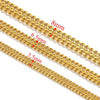 Hiphop Stainless Steel Chain Double Woven Flat Grinding Electroplating