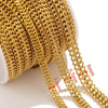Hiphop Stainless Steel Chain Double Woven Flat Grinding Electroplating