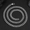 Hiphop Stainless Steel Geometric Cuban Chain Necklace With Electroplating