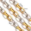 Hiphop Stainless Steel Gradient Plated Totem Handmade Chain Bracelet Necklace