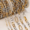 Hiphop Stainless Steel Gradient Plated Totem Handmade Chain Bracelet Necklace