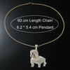 Hiphop Style Alloy Bulldog Diamond Pendant Necklace