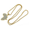 Hiphop Style Alloy Diamond Geometric Pendant Necklace