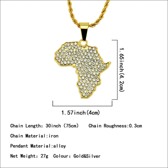 Hiphop Style Alloy Diamond Geometric Pendant Necklace