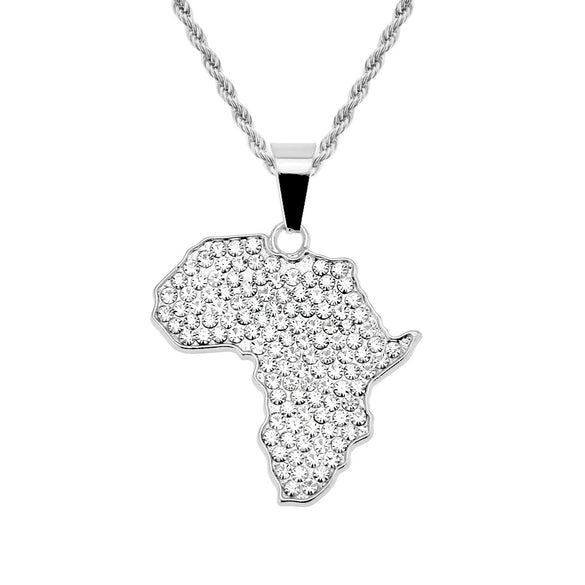Hiphop Style Alloy Diamond Geometric Pendant Necklace