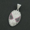 Hiphop Style Alloy Mask Pendant Cuban Necklace With Geometric Pattern And Colored Diamond Design For Men
