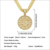 Hiphop Style Alloy Pendant Necklace With Geometric Pattern And Diamond Cuban Chain Design For Men